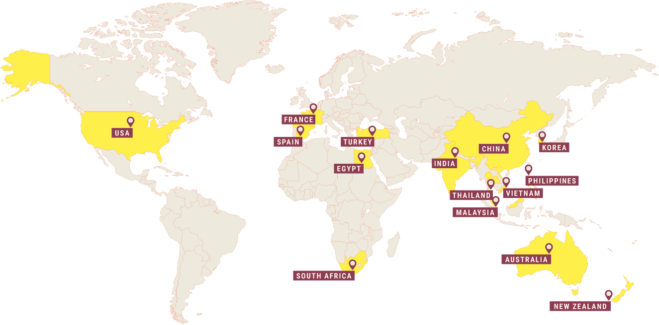 world map fruits