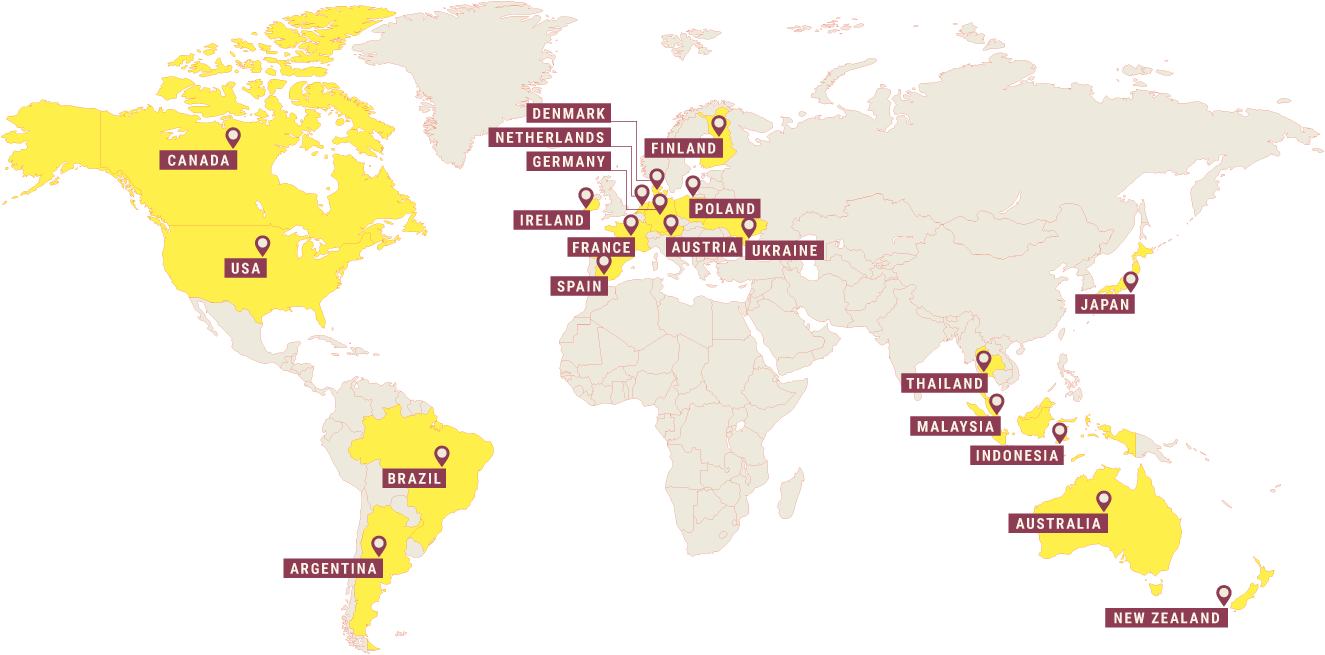 world map meat