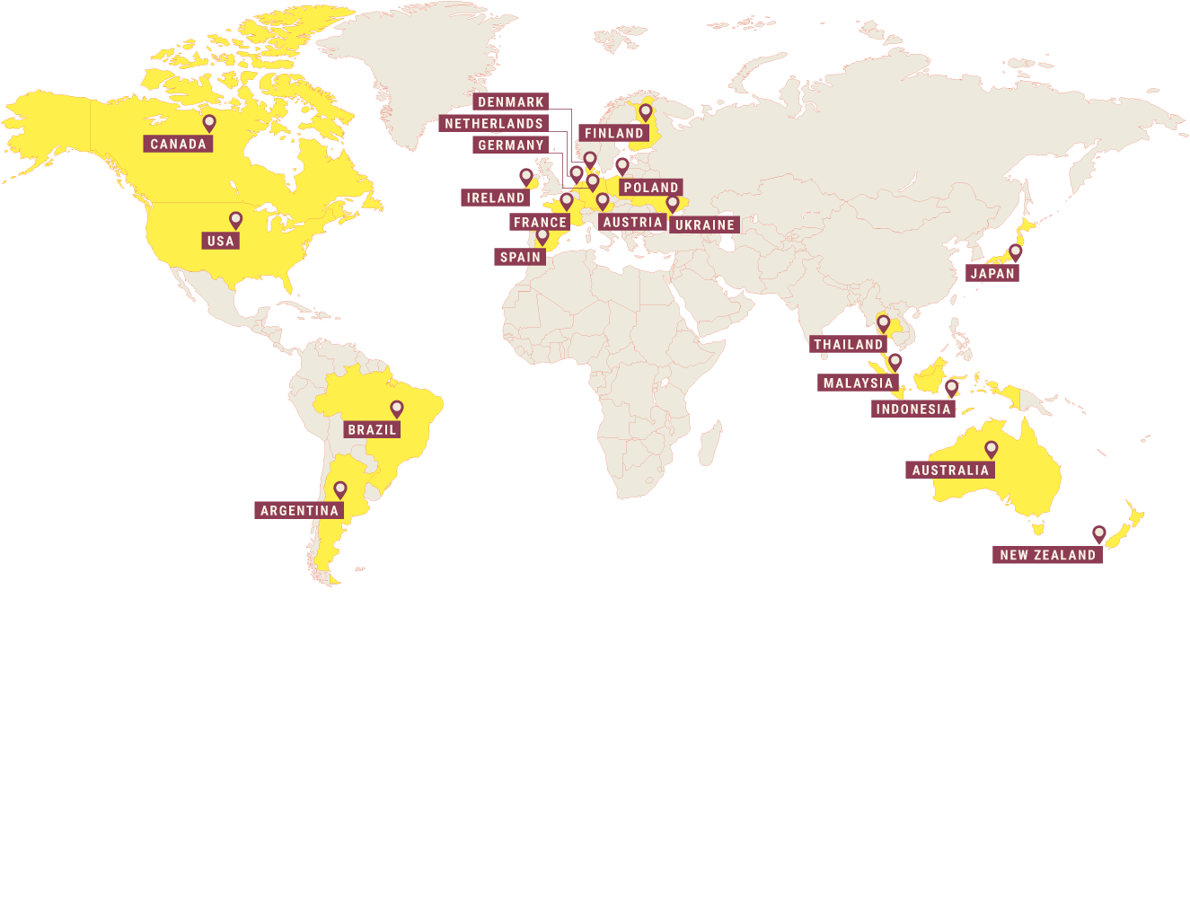 world map meat